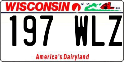 WI license plate 197WLZ