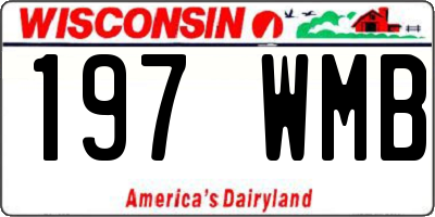 WI license plate 197WMB