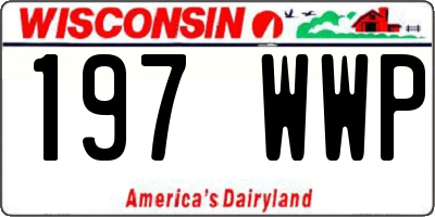WI license plate 197WWP