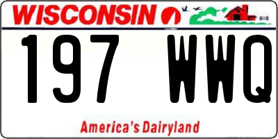WI license plate 197WWQ