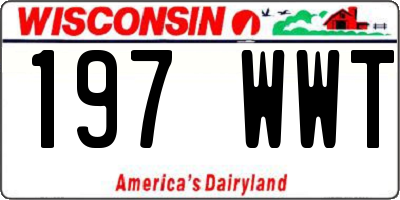 WI license plate 197WWT