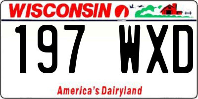 WI license plate 197WXD