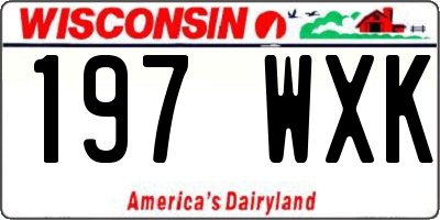 WI license plate 197WXK