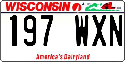 WI license plate 197WXN