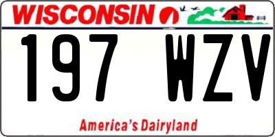 WI license plate 197WZV