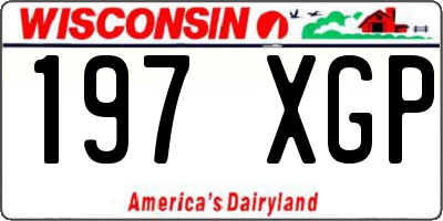 WI license plate 197XGP