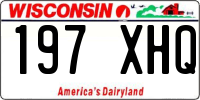 WI license plate 197XHQ