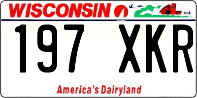 WI license plate 197XKR