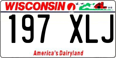 WI license plate 197XLJ
