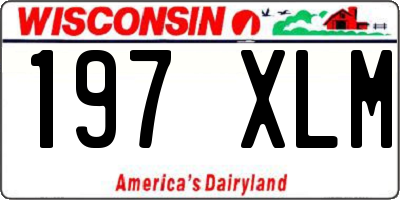 WI license plate 197XLM