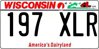 WI license plate 197XLR