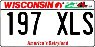 WI license plate 197XLS