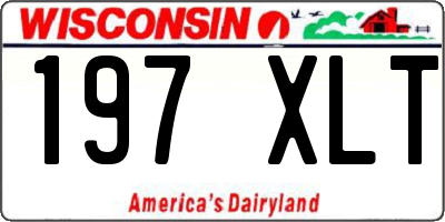 WI license plate 197XLT