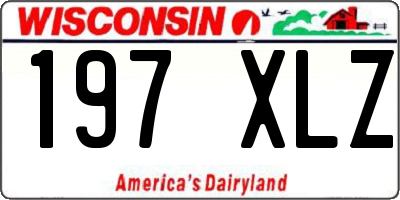 WI license plate 197XLZ