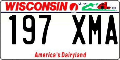 WI license plate 197XMA