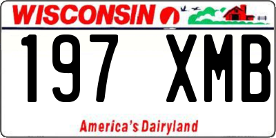 WI license plate 197XMB