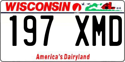 WI license plate 197XMD