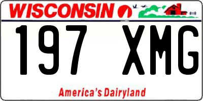 WI license plate 197XMG