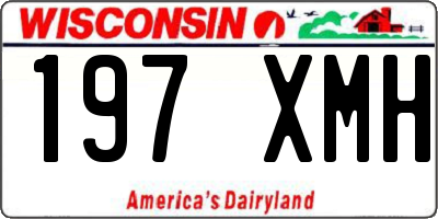 WI license plate 197XMH