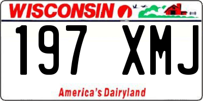 WI license plate 197XMJ