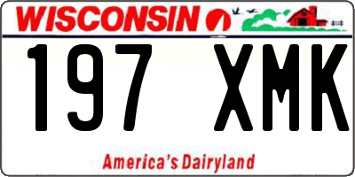 WI license plate 197XMK