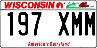 WI license plate 197XMM