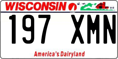 WI license plate 197XMN