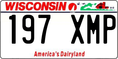 WI license plate 197XMP