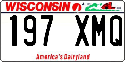 WI license plate 197XMQ