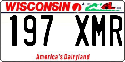 WI license plate 197XMR