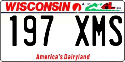 WI license plate 197XMS