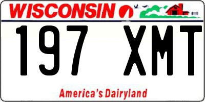 WI license plate 197XMT