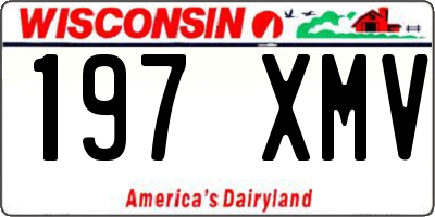 WI license plate 197XMV