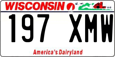 WI license plate 197XMW