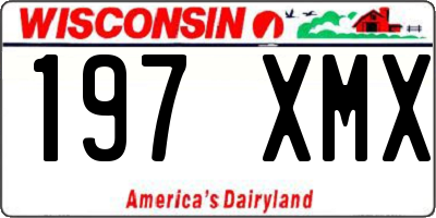 WI license plate 197XMX