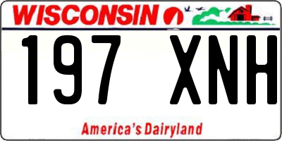 WI license plate 197XNH