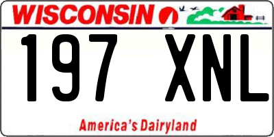WI license plate 197XNL