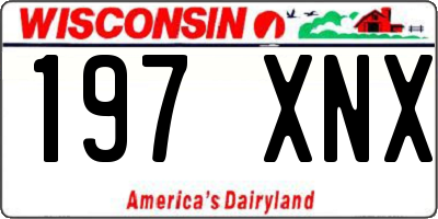 WI license plate 197XNX