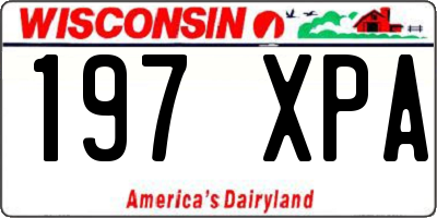 WI license plate 197XPA