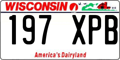 WI license plate 197XPB