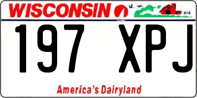 WI license plate 197XPJ