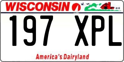 WI license plate 197XPL