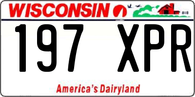 WI license plate 197XPR