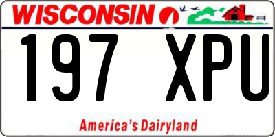 WI license plate 197XPU