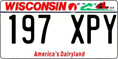 WI license plate 197XPY