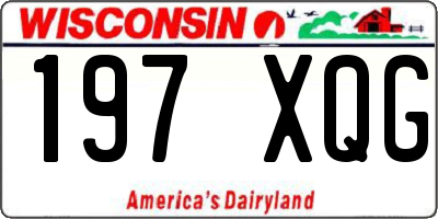WI license plate 197XQG