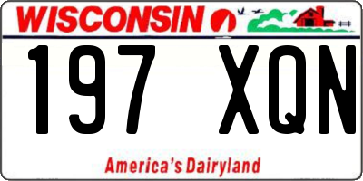 WI license plate 197XQN