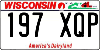WI license plate 197XQP