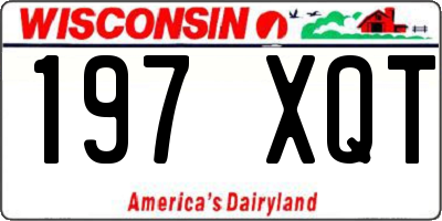 WI license plate 197XQT
