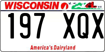 WI license plate 197XQX